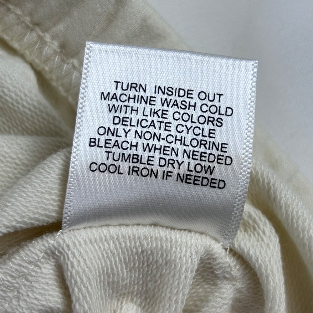 Juicy by Juicy Couture NWT Ivory Long Sleeve Sweatshirt Sz XL Black Stripe - Picture 6 of 14